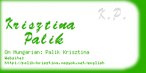 krisztina palik business card